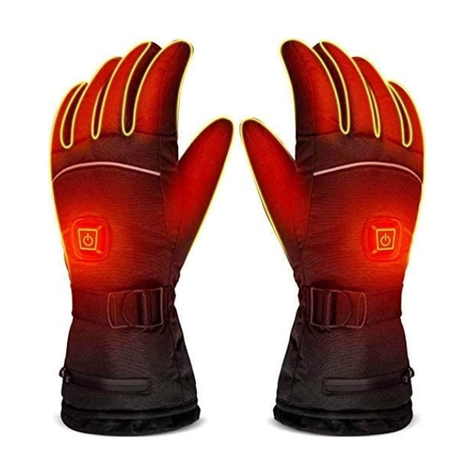 CHEWYNP Guantes de Invierno con Pantalla táctil, Guantes calefactables para Hombres y Mujeres, Forros de Guantes calefactables, Guantes de esquí Impermeables, Guantes con Pantalla táctil p