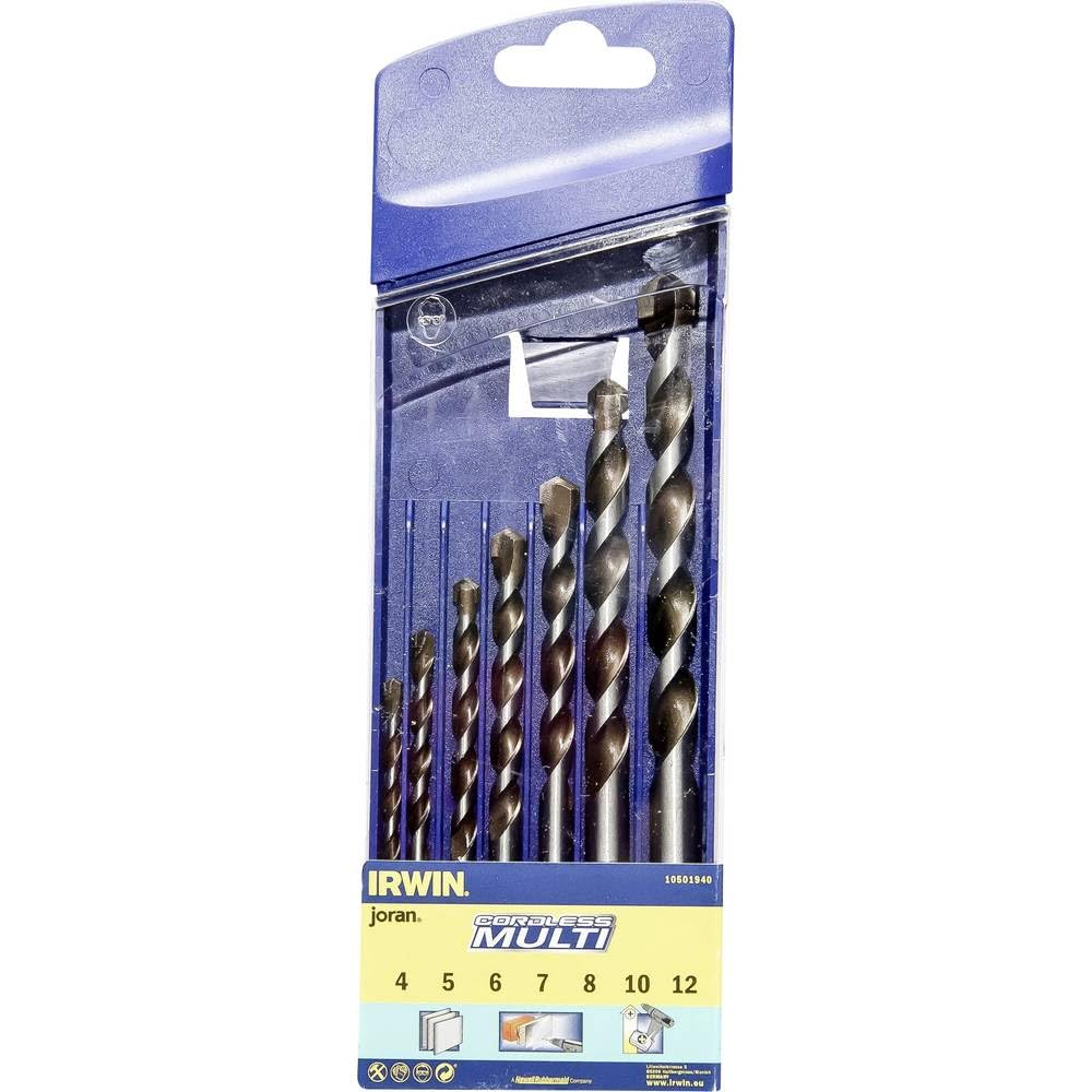 IRWIN® Cordless Multi-Purpose Drill Bit Set, 7 Piece 4-12mm IRW10501940