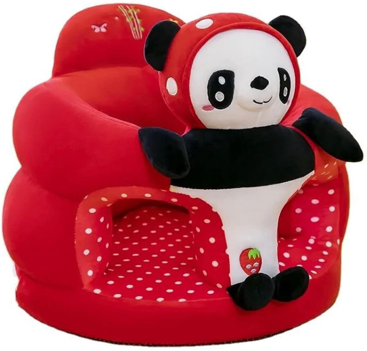 KIDS BUBBLE Baby/Toddlers Plush Cushion 1 Seater Sofa Seat | Baby Sofa Seater for Sitting, Grey (PND_R_Sofa) - Image 2 thumbnail