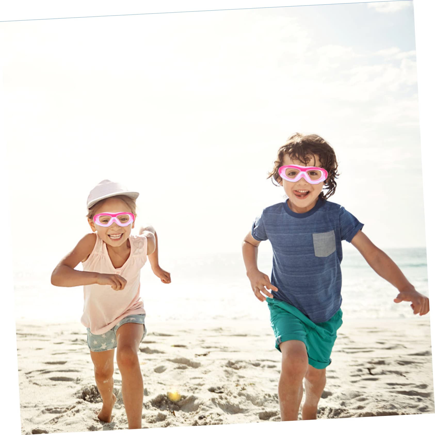 Toddmomy 3Pcs Gafas De Natación Niños Gafas De Natación Sobre Gafas Gafas Anti-Vaho Gafas De Natación Gafas Para Niños Gafas De Mar Rosa Equipo De Natación Océano