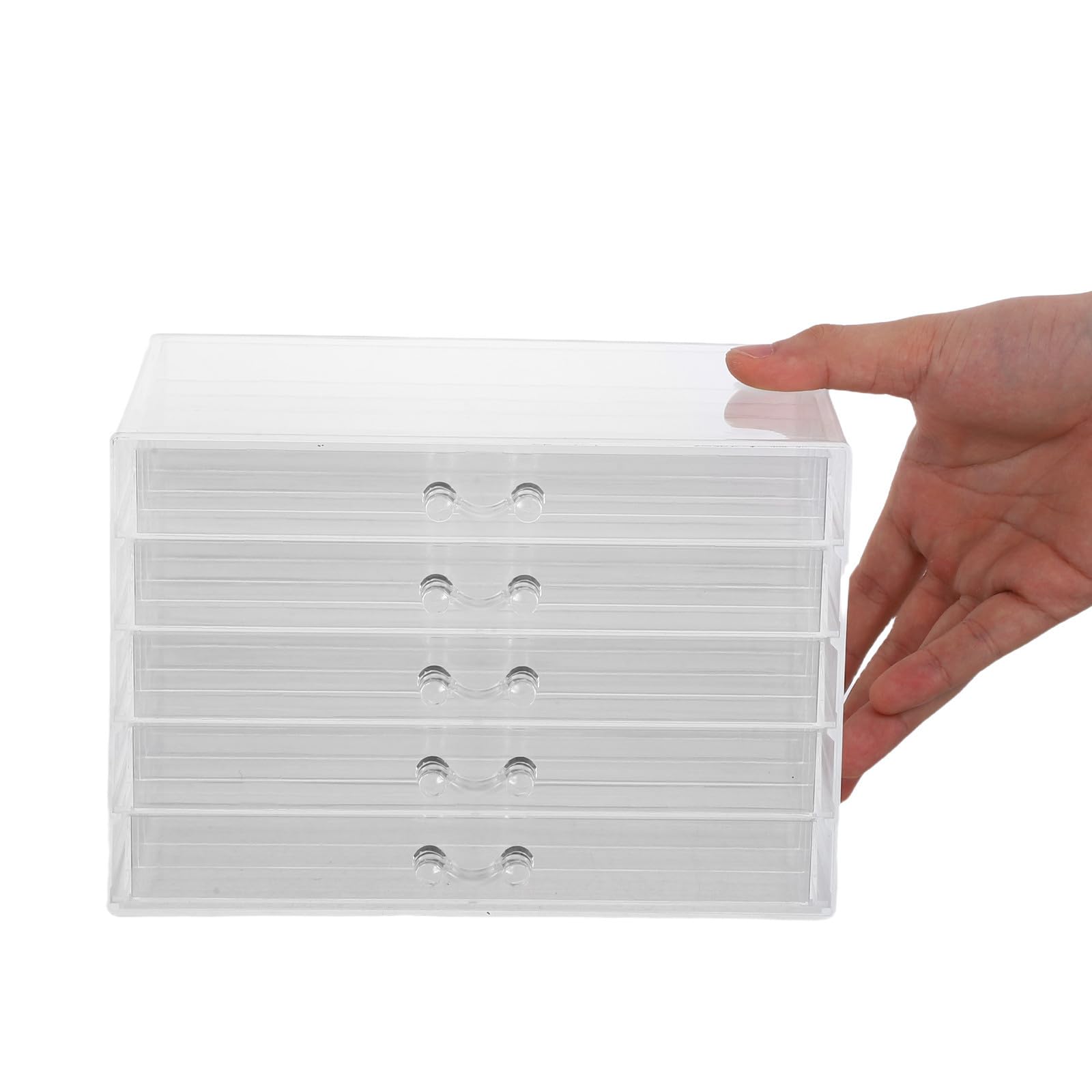 Caja Porta Collares Transparentes de Plástico 5 Cajones