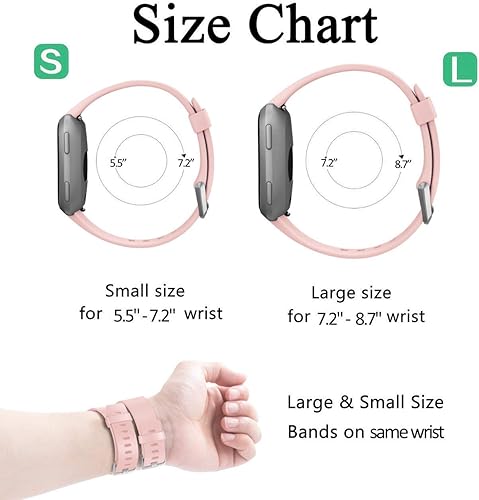 Vista 37 de Wepro - Correas para reloj inteligente, compatibles con Fitbit Versa, Versa 2 y Versa Lite SE, para mujeres y hombres, pequeños y grandes, Azul Azul