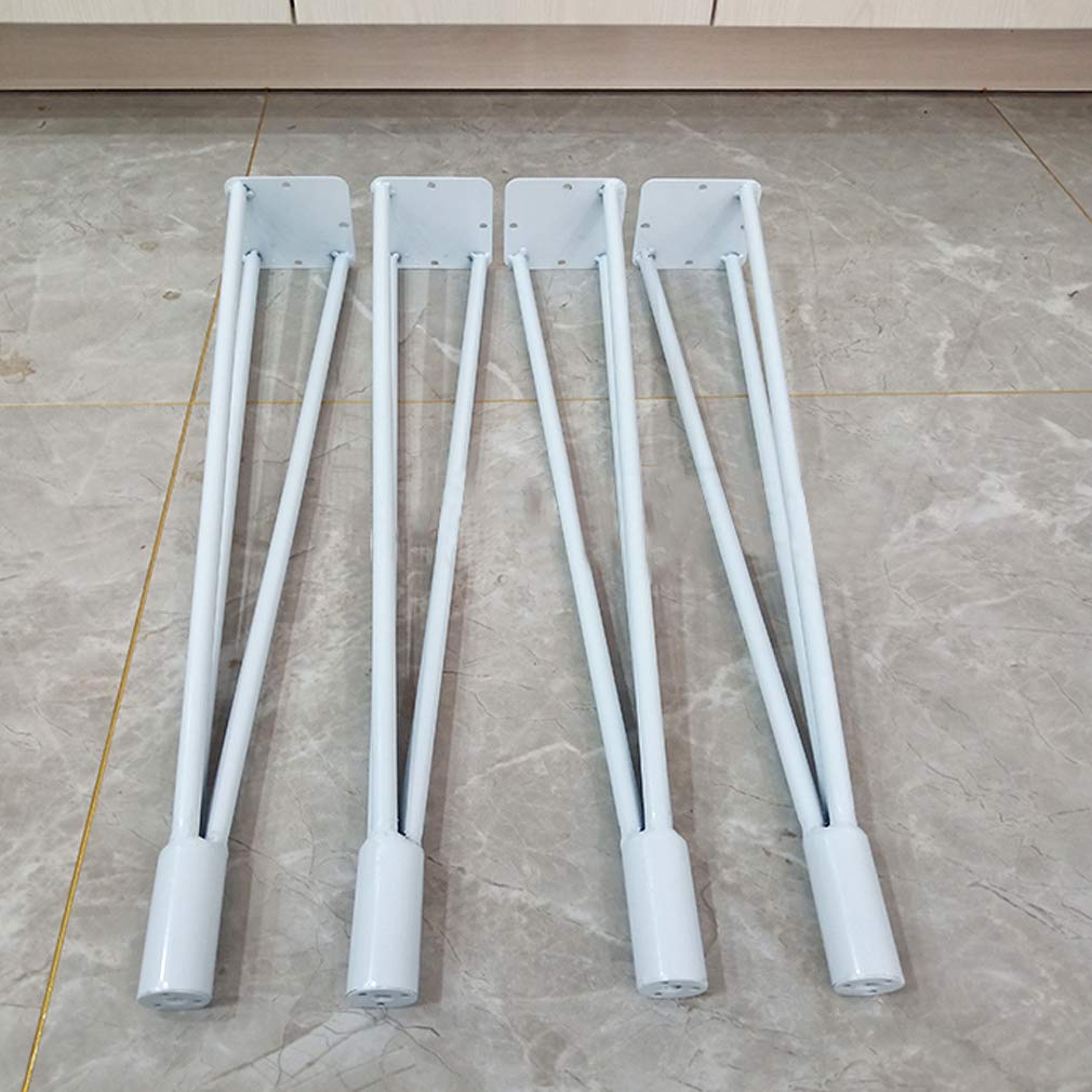 Gambe per Mobili in Metallo,Piedini da Tavolo,Regolabili 0-10mm/0.4in,per Scrivanie/Tavoli per Computer/Tavoli da Conferenza/Tavoli da Pranzo,con Viti,Set di 4 (72cm/28.3in,white)
