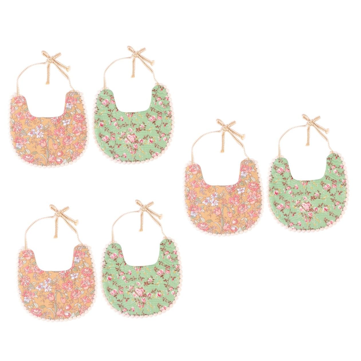 ifundom 6piezas Baberos De Algodón Para Bebés De Doble Capa Lavables y Impermeables Toalla Para Recién Nacidos Protección Contra Saliva y Manchas Unisex