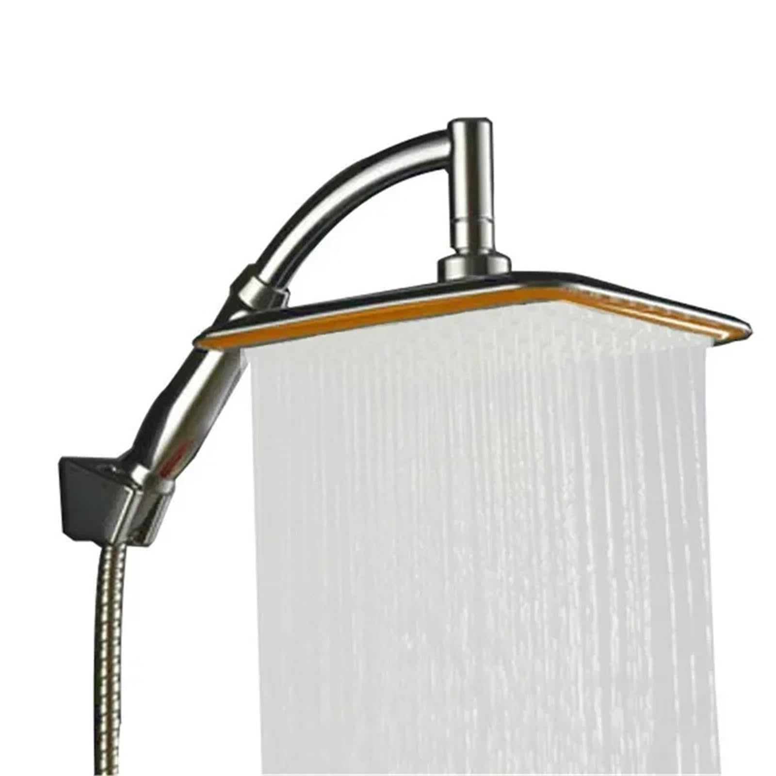 Soffione doccia girevole 9", ABS cromato, braccio di estensione