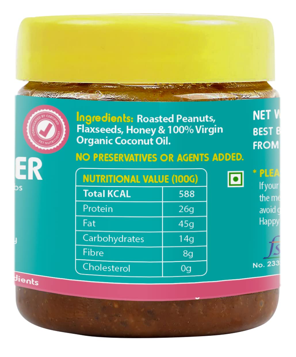 Fresh For Paws Peanut Butter 100 Gram for Dogs