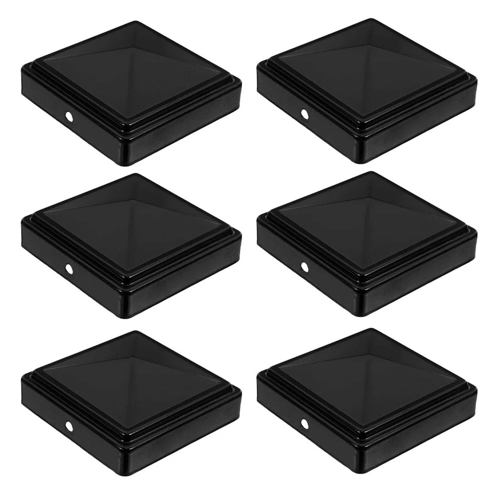 Mwahju One Color 6 Pcs Aluminum Fence Post Covers Square Cap For Fences