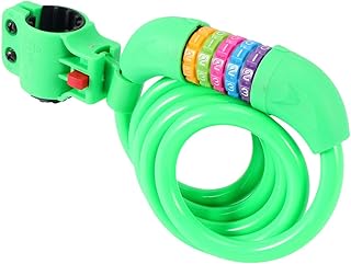 BioNyt Bike Lock Bike Lock Bike Lock Bike Lock 5 High Steel Cable Coiling Green Digit Motorbike Anti- M Lock Retable for Code Spiral Outdoors Wire Bike Bike Locks Bike Locks Bike Locks Bike Locks