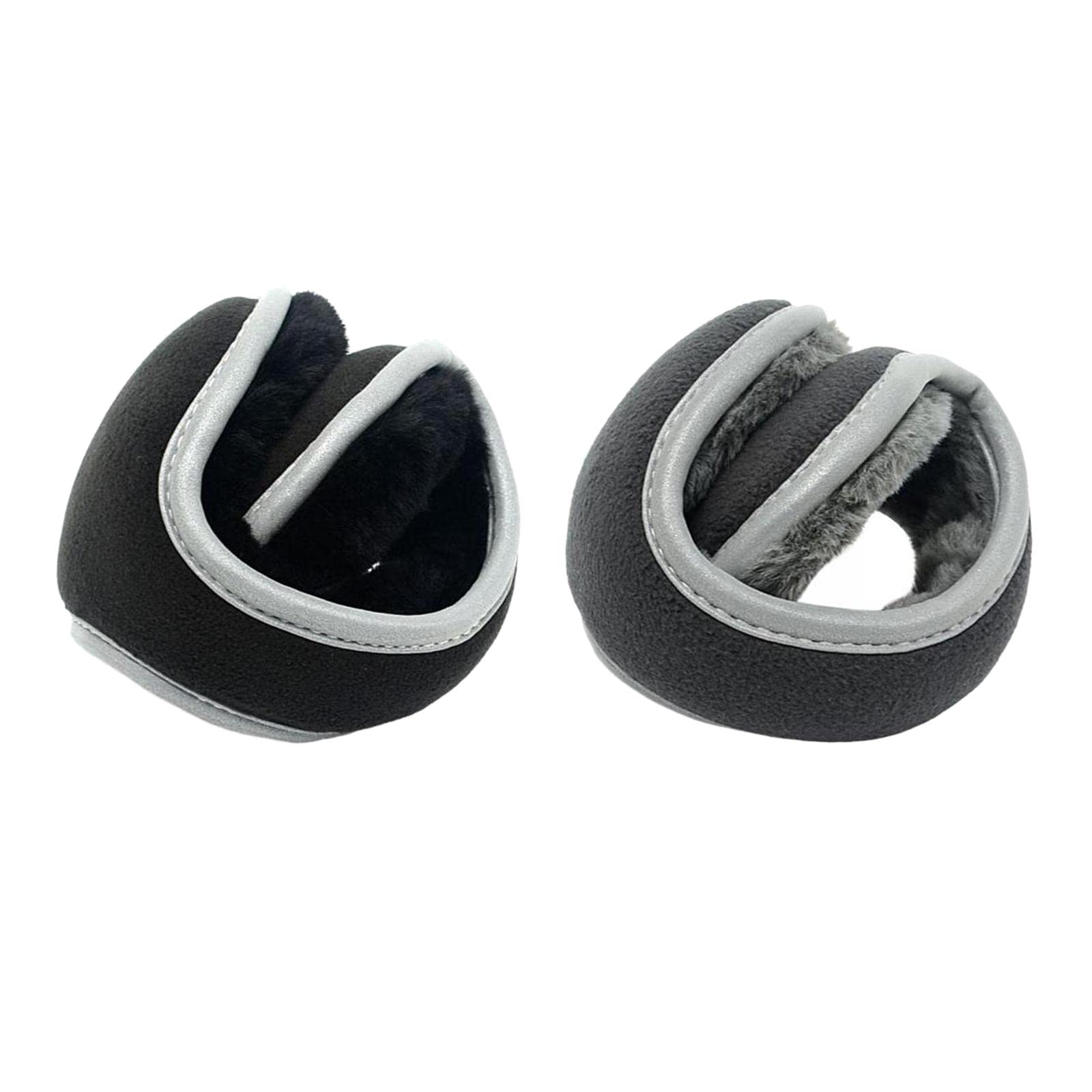 2Pieces Winter Ear Muffs Fleece Warm Ear Warmers for Skating Black and Gray | Clothing, Shoes & Accessories | Mens Accessories | Hats