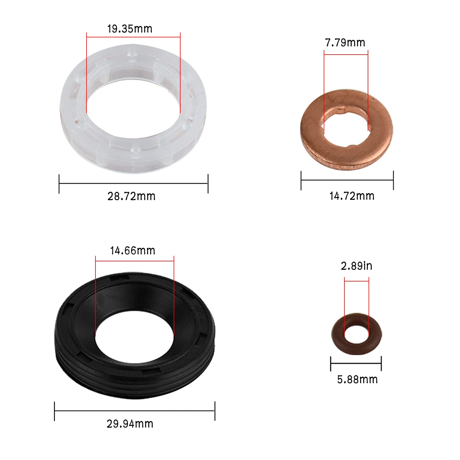 Kit Guarnizioni Iniettori 1.6 HDI - 16 Pezzi, Compatibile Con Fiat, Peugeot, Ford, BMW, Volvo - Foto 11