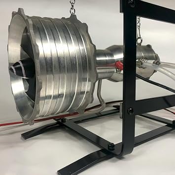 Mini Turbofan Engine Model, Aircraft Engine, Removable, Maintenance Jet Engine with LPG Combustion, Turbofan Engine Model Kit, Aircraft Engine Model Gift