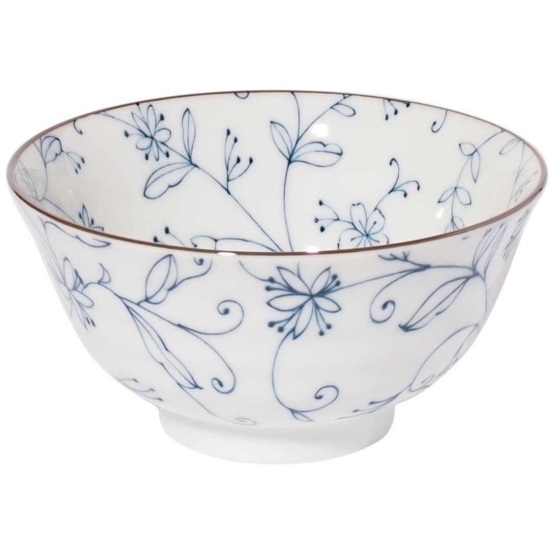 Minoru Pottery line Arabesque Inside and Outside Intensive Bowl in 25-720348 mino Ware φ5.2×H2.6in