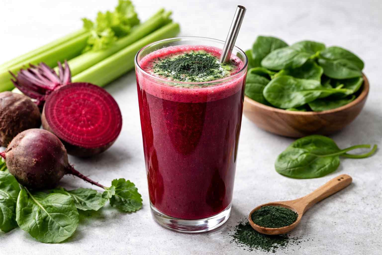 Beetroot and Spinach Juice, Fresh Vegetable Blend, Natural Green and Red Smoothie Drink : Amazon.in: Grocery & Gourmet Foods