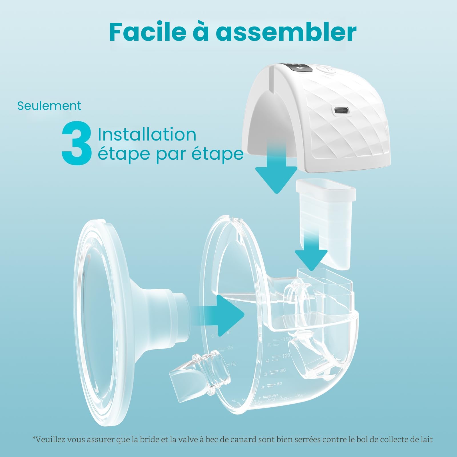 Paruu P10 Tire lait Electrique Main Libre, 4 Modes et 9 Niveaux d'aspiration avec 19/21/24/28 mm, Aspiration Puissante de 338 mmHg, Tire-lait Portable avec Affichage Intelligent (2, Blanc)
