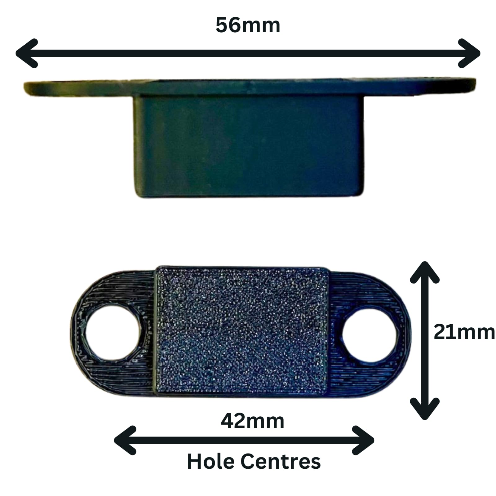 10x Pack Door Frame Strike Plate Dust Boxes, Black Plastic, Professional Quality, Easy Fit, Durable - Image 2