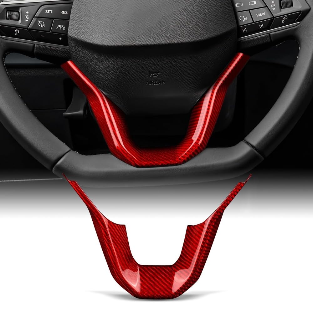 Mauxpiao A Dry Carbon Fibre Steering Wheel Chin Sticker, For Cupr Atec, Terramar, Formentor, Leon, Born, Tavascan, Interior Decoration Ccessory Gfdg/A