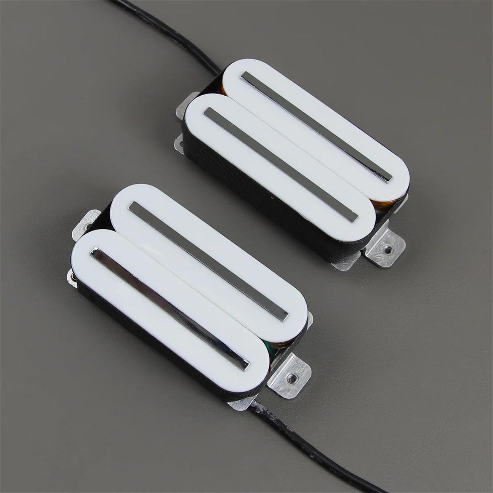 Zestaw przetworników mostkowych na szyję ceramicznych przetworników Humbucker Rail Przetwornik Części Gitary Elektrycznej(White NB Set)