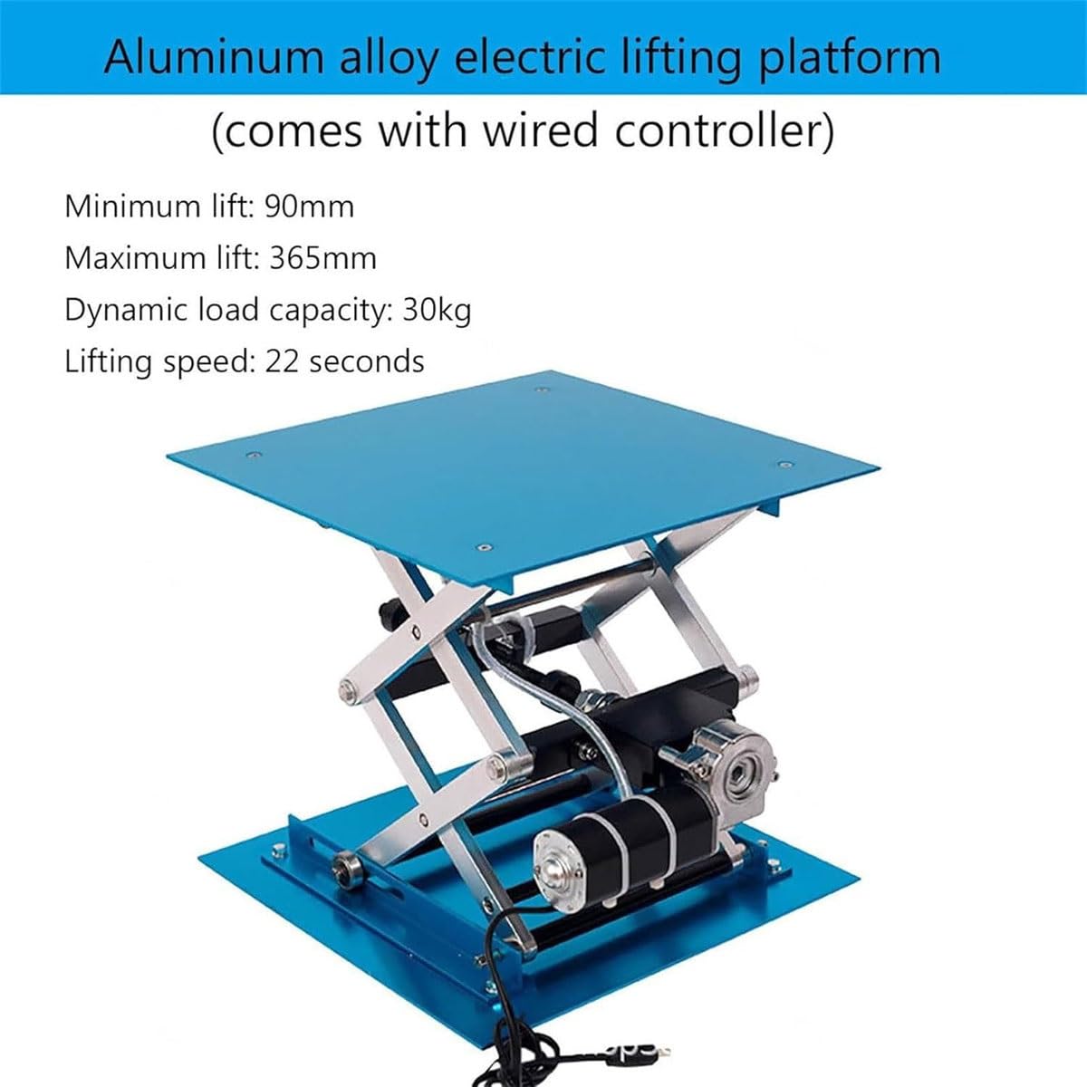 Plate-forme élévatrice électrique en acier inoxydable, petit support de levage de laboratoire de haute précision 250/300mm,charge levage à ciseaux laboratoire,capacité charge 30kg(3 Layer,250mm)