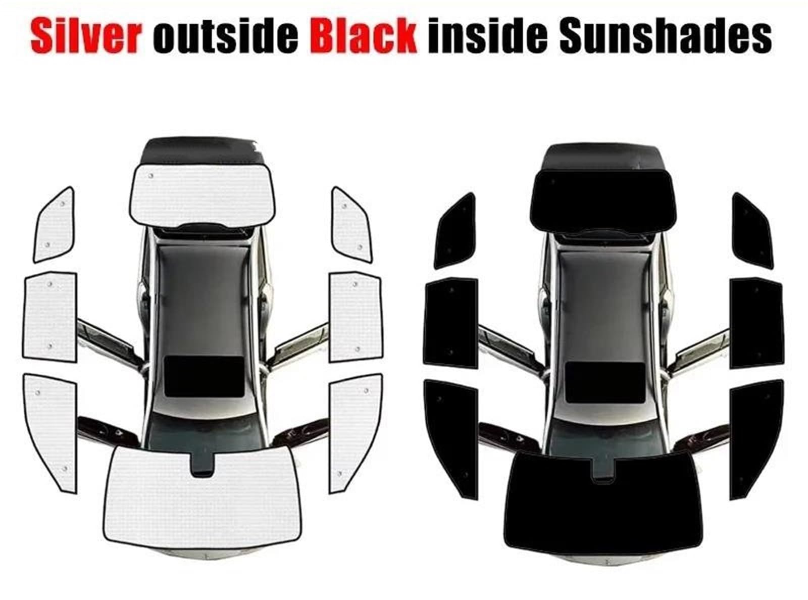 Parasoles Laterales Para Jeep Para Grand Para Cherokee Para WK2 2014-2021 Parasoles Coche Cubiertas Visera Parabrisas(All Sunshades)