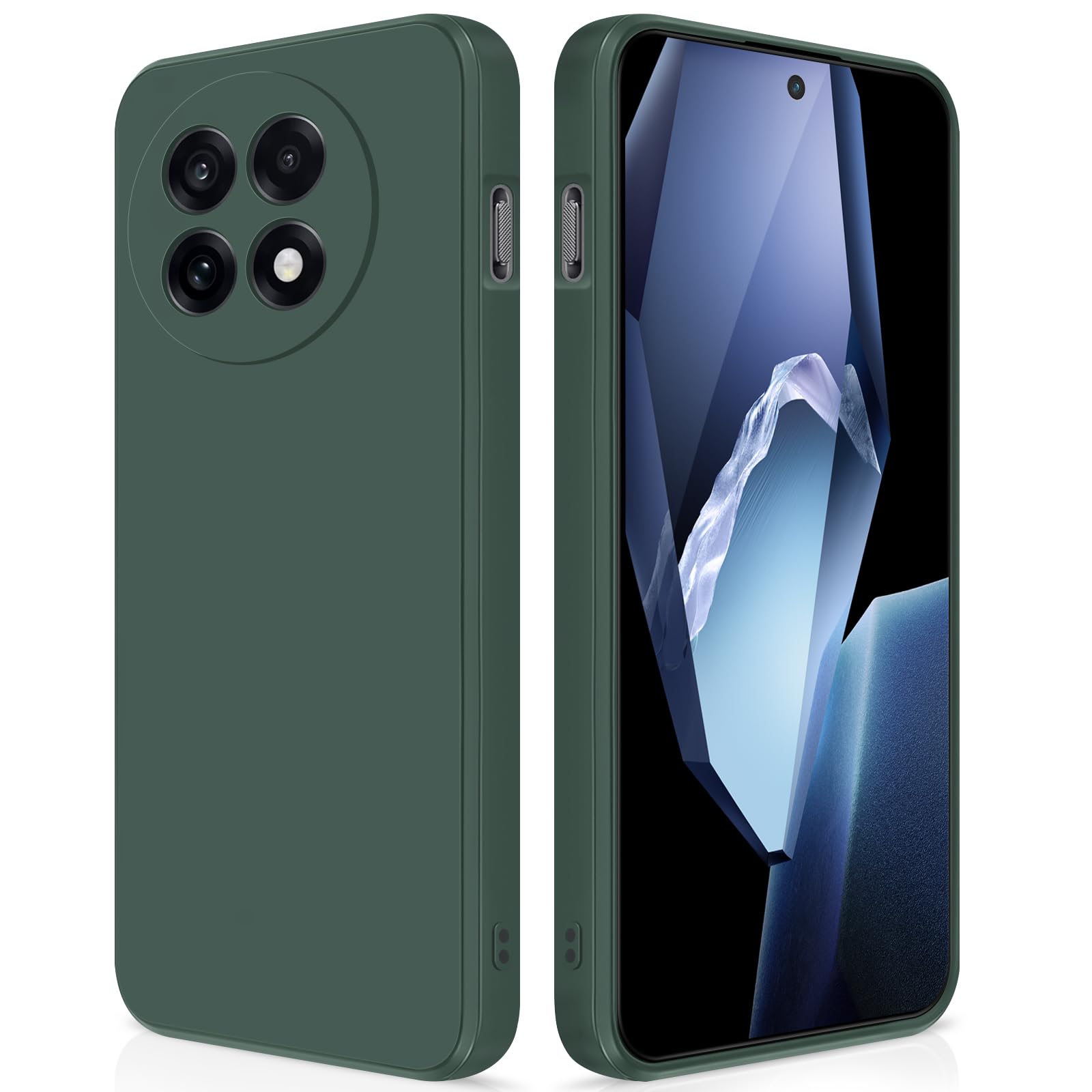 GiiYoon Silicone Case Compatible with Oneplus 13R, Full Body Silky Soft Touch Phone Case with Camera Protection, Shockproof Cover with Microfiber