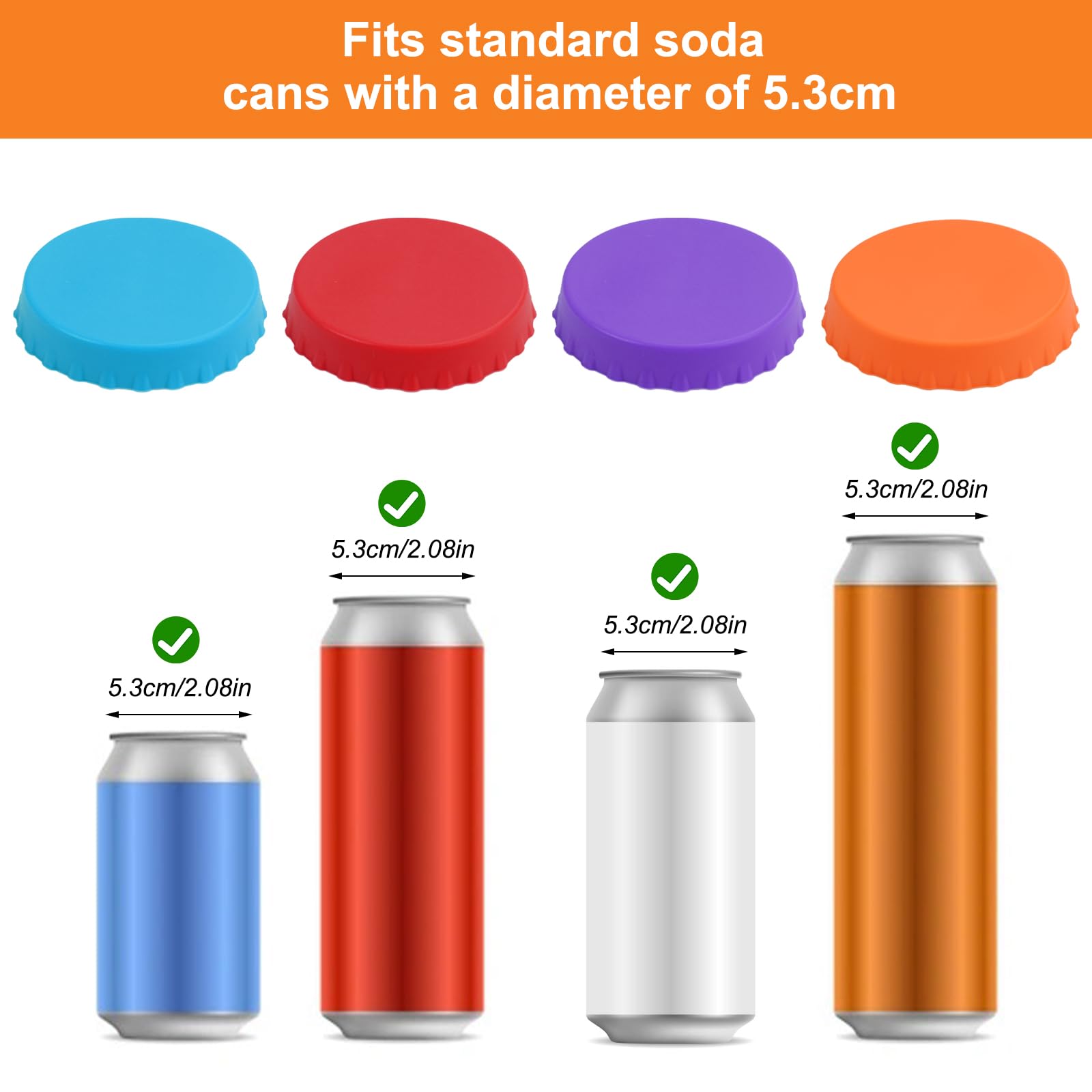 Siliconen blikdeksels, 6,2 cm, drankblikjes, sluiting, herbruikbare siliconen deksel, soda-drankafdekking, lekvrij, blikdeksel voor soda, bier, sap, cola