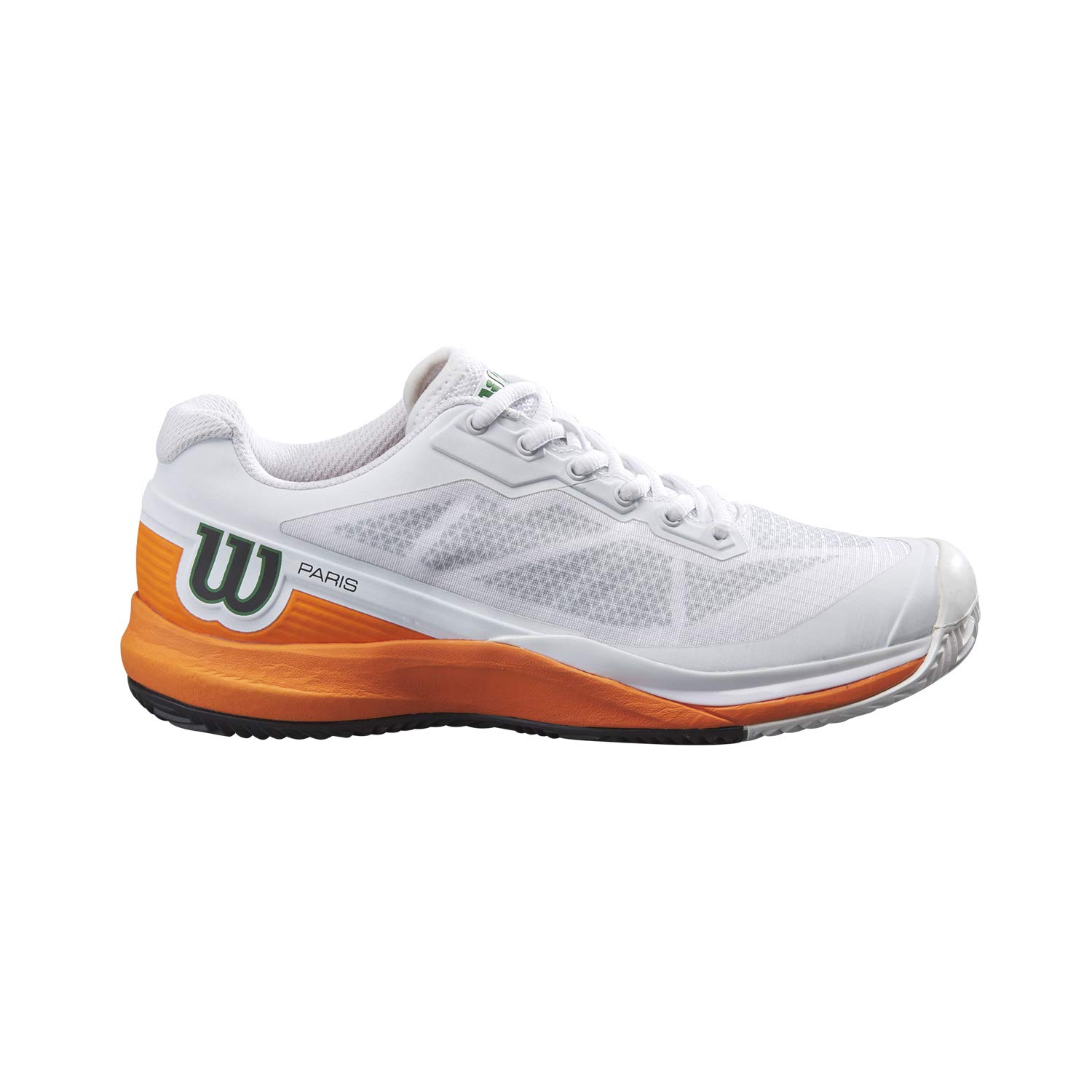 Wilson Rush PRO 3.5 Clay Paris W Tennis Shoe White/Orange Tiger/Black 8.5