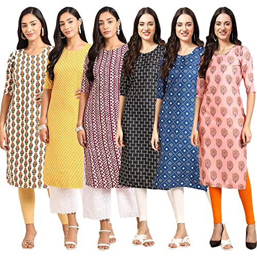 Image of Pinkmint Women's Crepe Digital Printed Straight Kurta