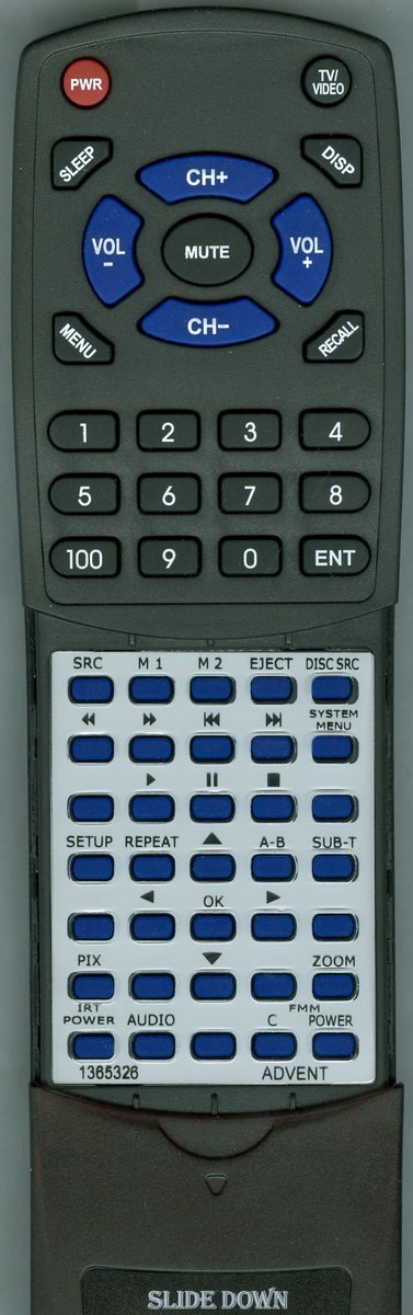 Replacement Remote for Advent 1365326, ADVDLX10, ADVDLX9, 136-5326