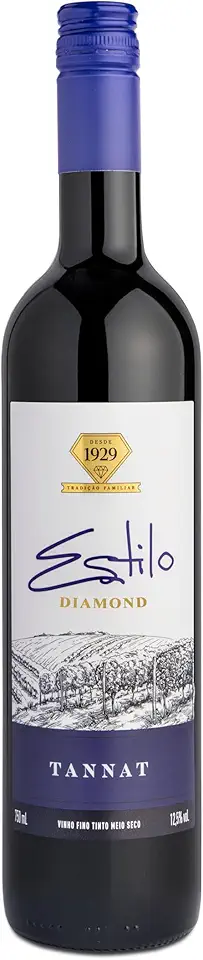 Estilo Diamond Vinho Fino Tinto Meio Seco Tannat 750ml
