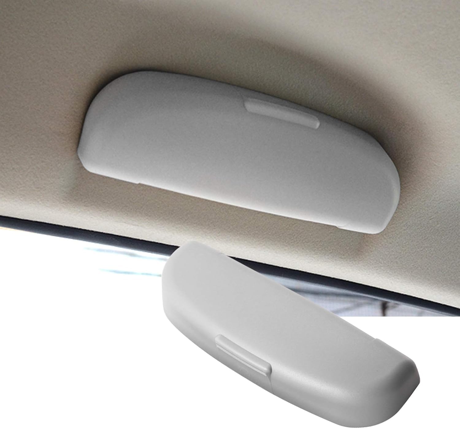 SKTU Custodia per occhiali auto compatibile con Volvo XC40 XC60 XC90 - Porta occhiali da sole per auto, scatola di conservazione per occhiali, materiale ABS (grigio)