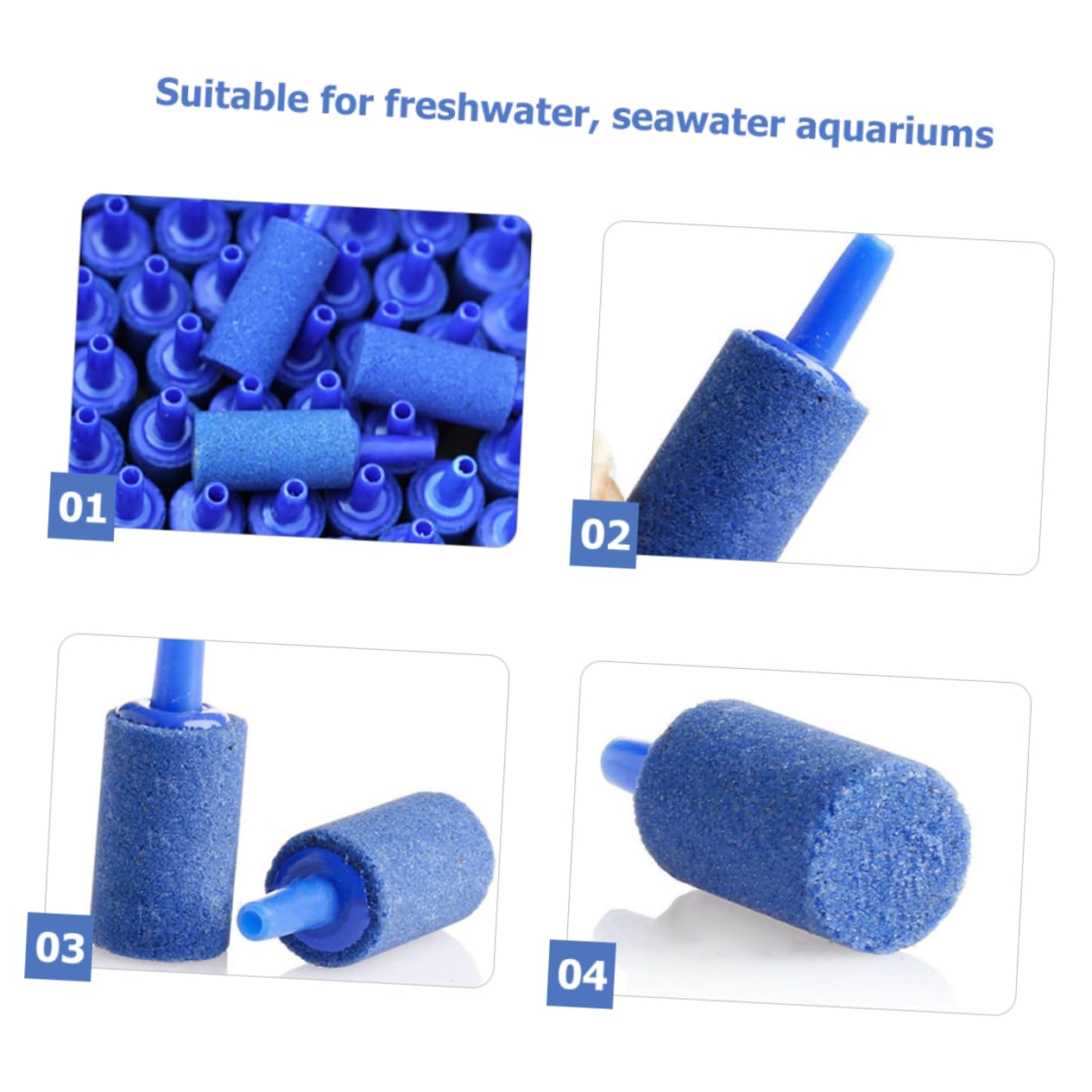 80stücke Aquarium Luftstein Für Fischbecken Erhöht Sauerstoffgehalt Gleichmäßige Blasenproduktion Installieren Für Süß Und Salzwasseraquarien