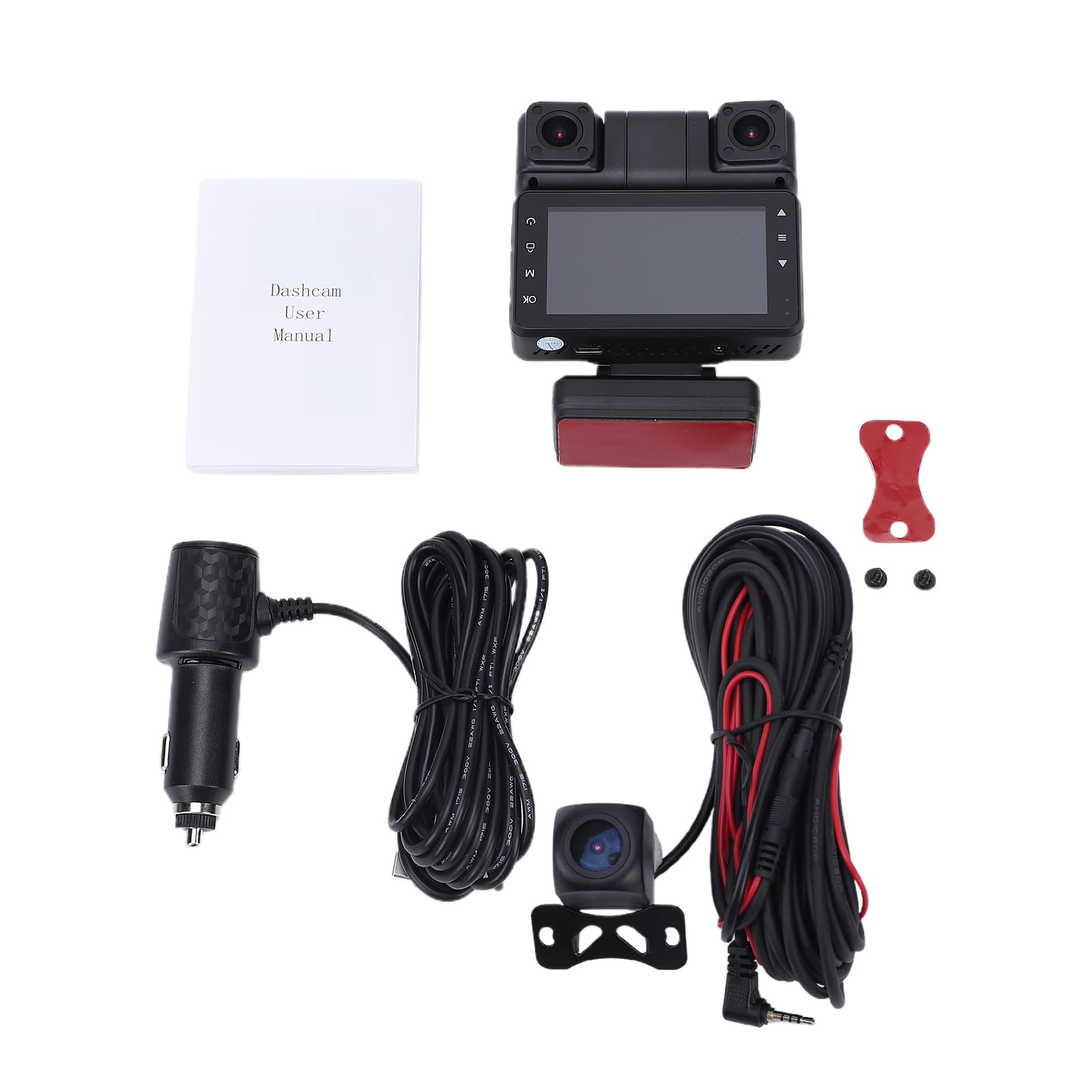 Domary Dash Cam da 360 Gradi 4 2K 1080P Dash Cam Anteriore Posteriore Sinistro Destro per Auto con 8 Luci IR Visione Notturna Controllo APP WiFi WDR Modalità Parcheggio 24