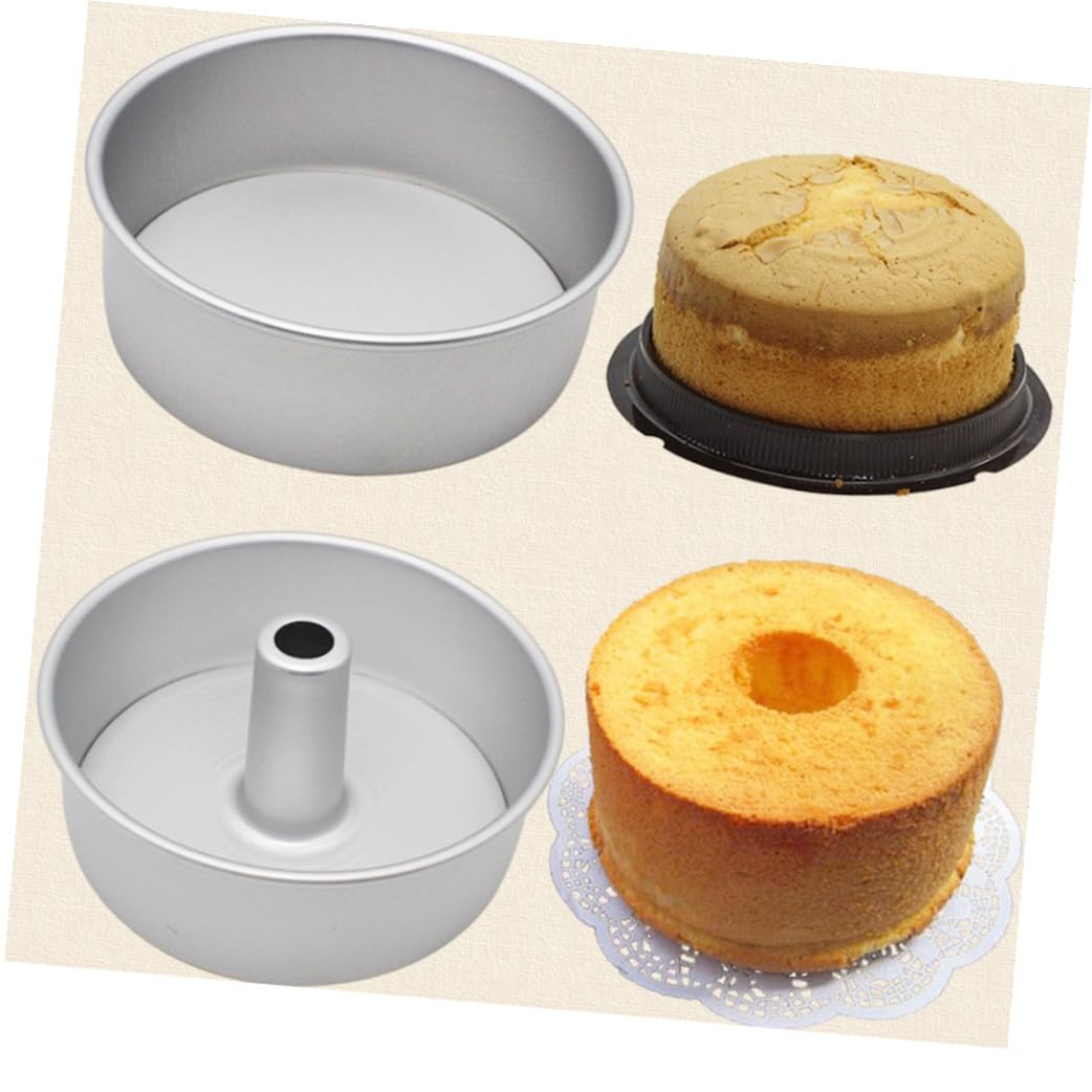 Moldes para Bizcochos Redondos de Aluminio Aleación Fondo Desmontable para Hornear Pasteles DIY Fácil de Desmoldar y Limpiar