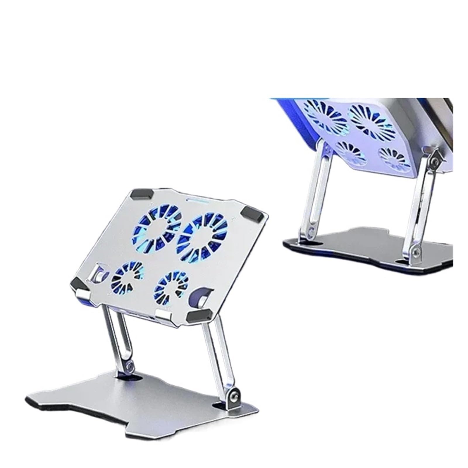 Soporte For Tableta Aleación De Aluminio Radiador De Soporte Ajustable Multifuncional | Soporte Telescópico Plegable Con 4 Ventiladores De Refrigeración For IPad Universal
