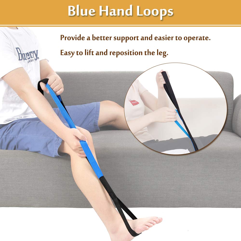 Leg Lifter Strap Rigid Foot 37'' Medical Thigh Lifter for Elderly After