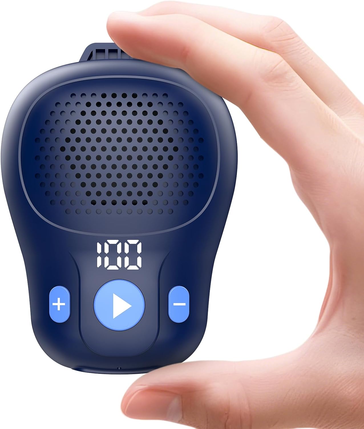 IP56 Waterproof Mini Clip Speaker Up to 18 Hours Battery Life, Built-in Mic for Hands-Free Music/Calls, Black