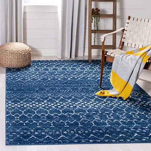 SAFAVIEH Tapete 8x10 Blue Ivory Boho Marroquí miniatura 1