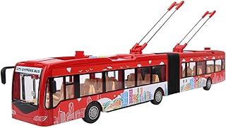 Bus Toy, City Bus Car, Metro Articulated Electric Music Bus with Sounds and Lights, Model Car Toy Educational Gift for Children Kids Boys Traffic Model
