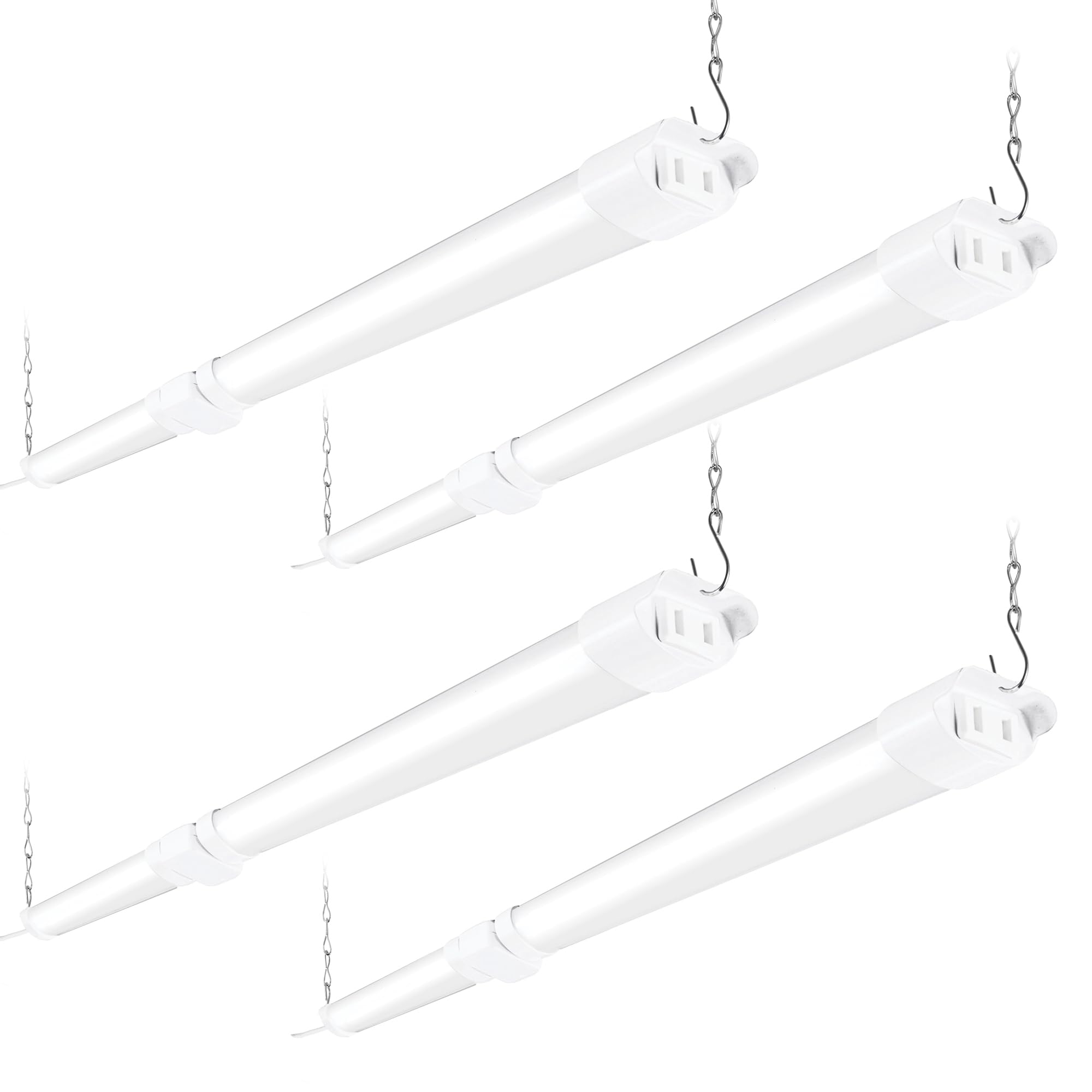 PARMIDA (4 Pack) Linkable LED Utility Shop Light, 45W, 3FT
