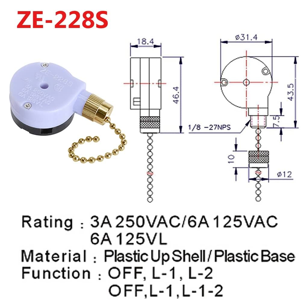 さっちん③ CeilingFanSwitch Zing Ear ZE-268S6 ZE-208S6 Switch 3 Speed
