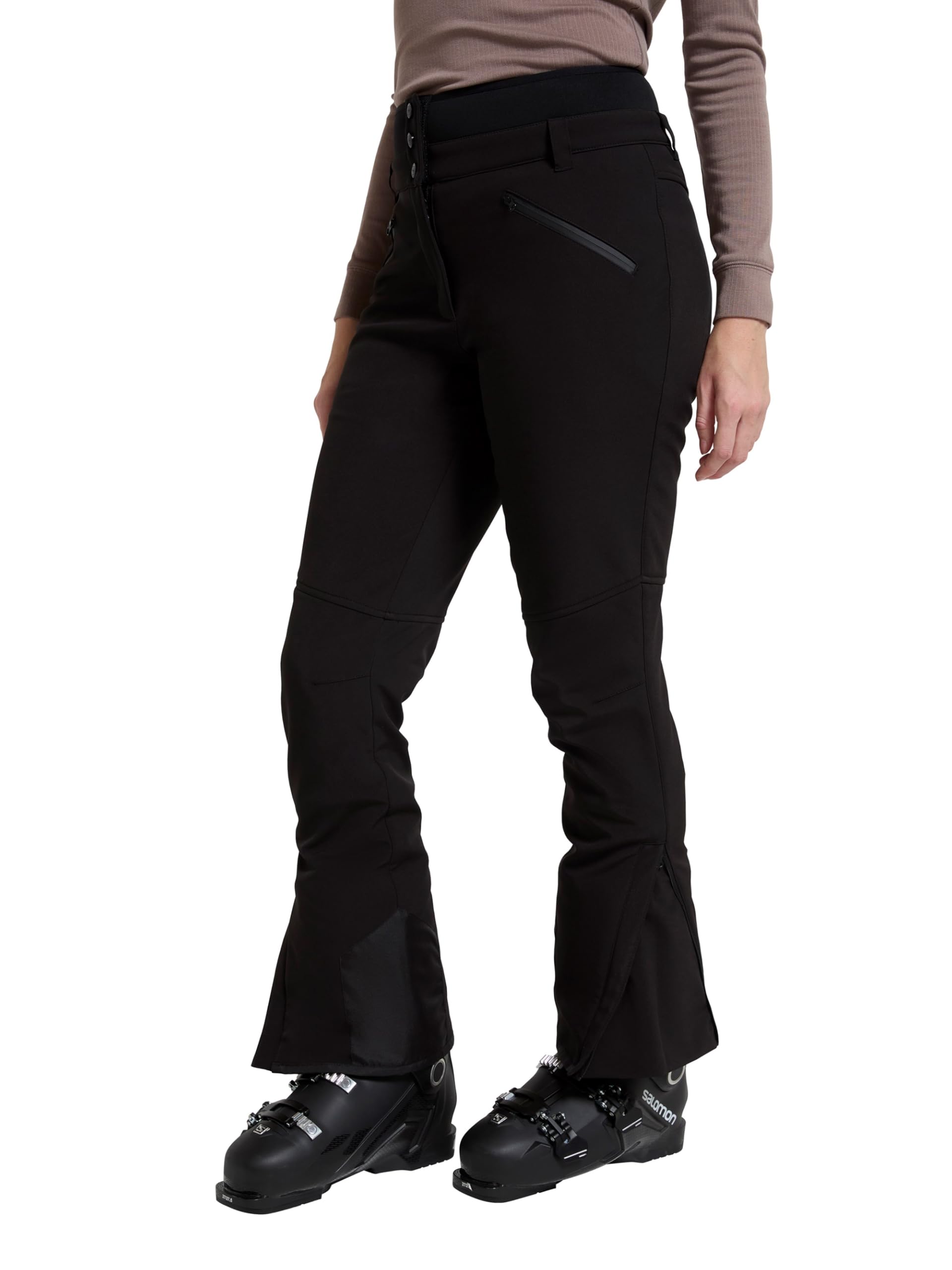 Mountain Warehouse Avalanche Pantalon de Ski Taille Haute Femme - Coupe ajustée - Salopette élégante et Robuste - Idéal pour Snowboard, traîneau et Ski, Hiver