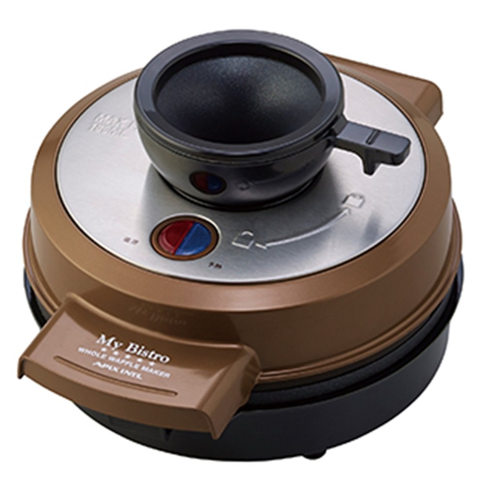 【未使用】My Bistro ホールワッフルメーカー ブラウン AWM-297 Amazon | APIX 『My Bistro』 ホールワッフルメーカー ブラウン AWM