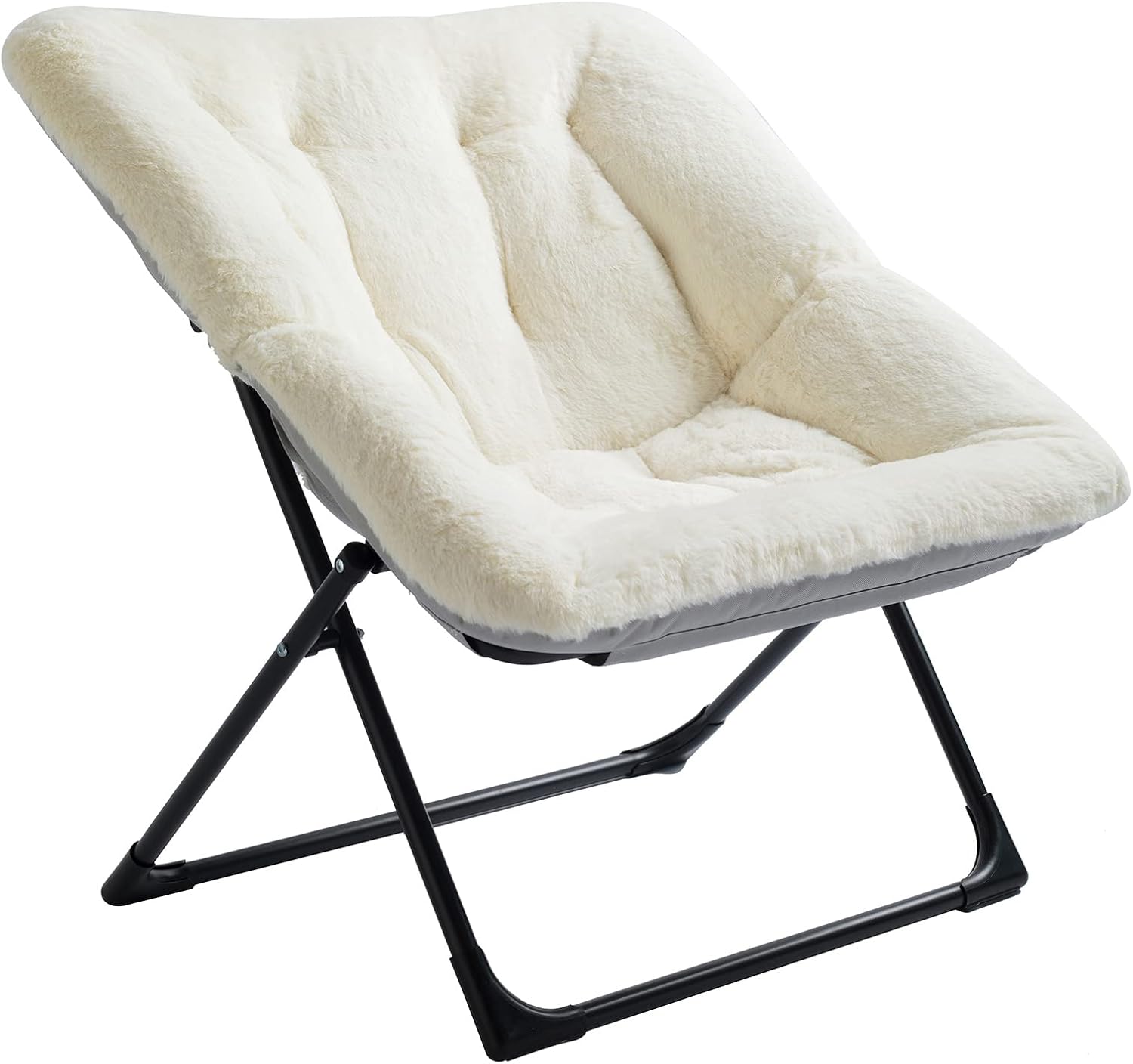 Amazon.com: WELL-STRONG Folding Living Room Chair, Faux Fur Foldable ...