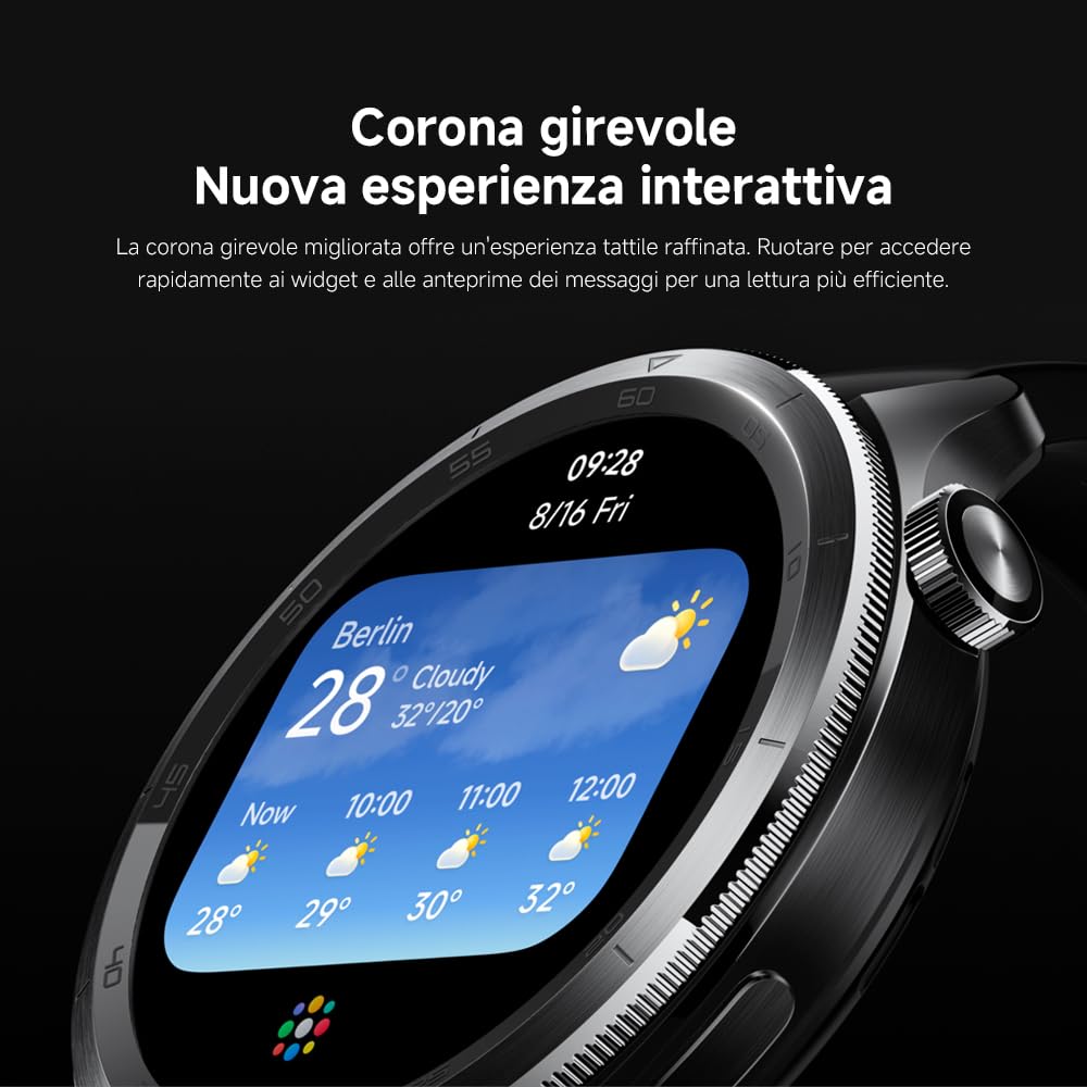 XIAOMI Watch S4, con corona rotante, ghiera Intercambiabile, schermo AMOLED da 36mm, fino a 15 giorni di autonomia, monitoraggio salute, HyperOS 2.0, 150+ modalità sportive, NFC, Android&iOS, Argento