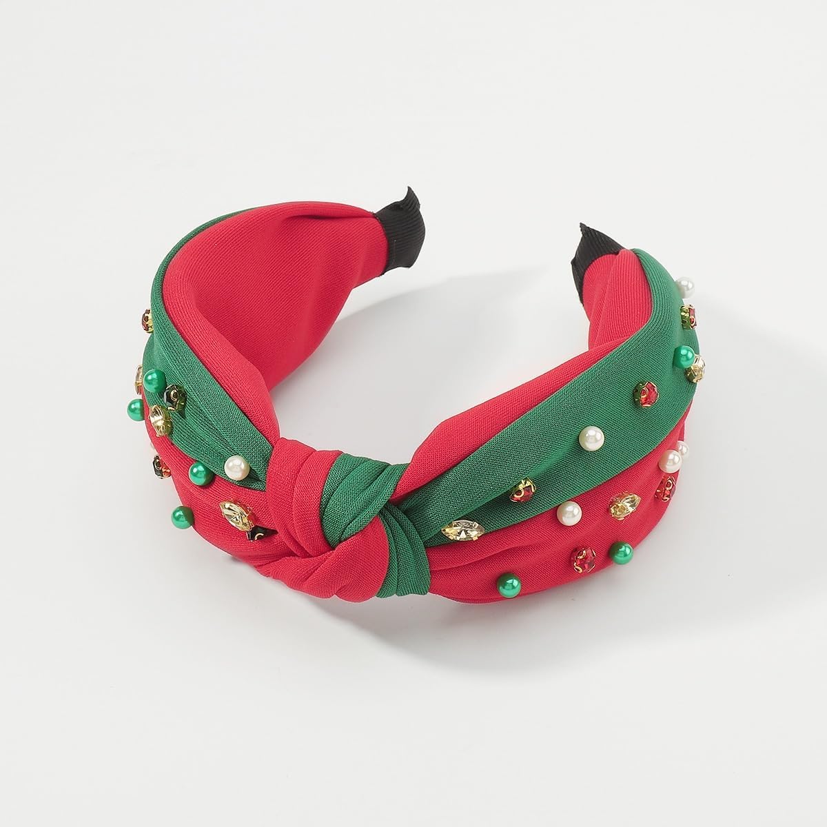 カラーマッチング布製ヘッドバンドシンプルなミドルノットインサートドリルフープ