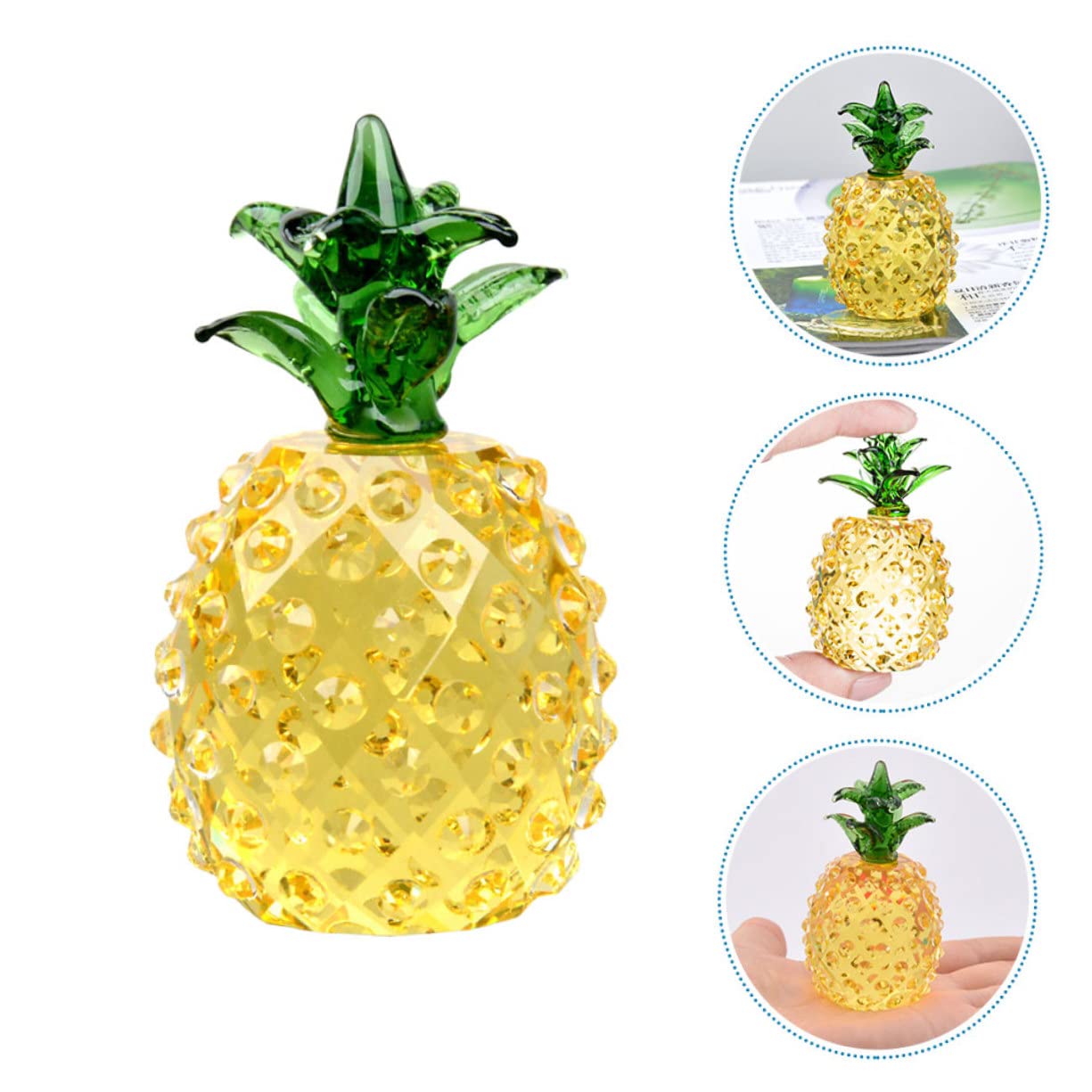Cabilock 2 Pezzi Di in Cristallo A Forma Di Ananas Decorazione Per La Scrivania Statuetta Decorativa Per Occasioni Speciali Per Gli Appassionati Di Arredamento Per La Casa