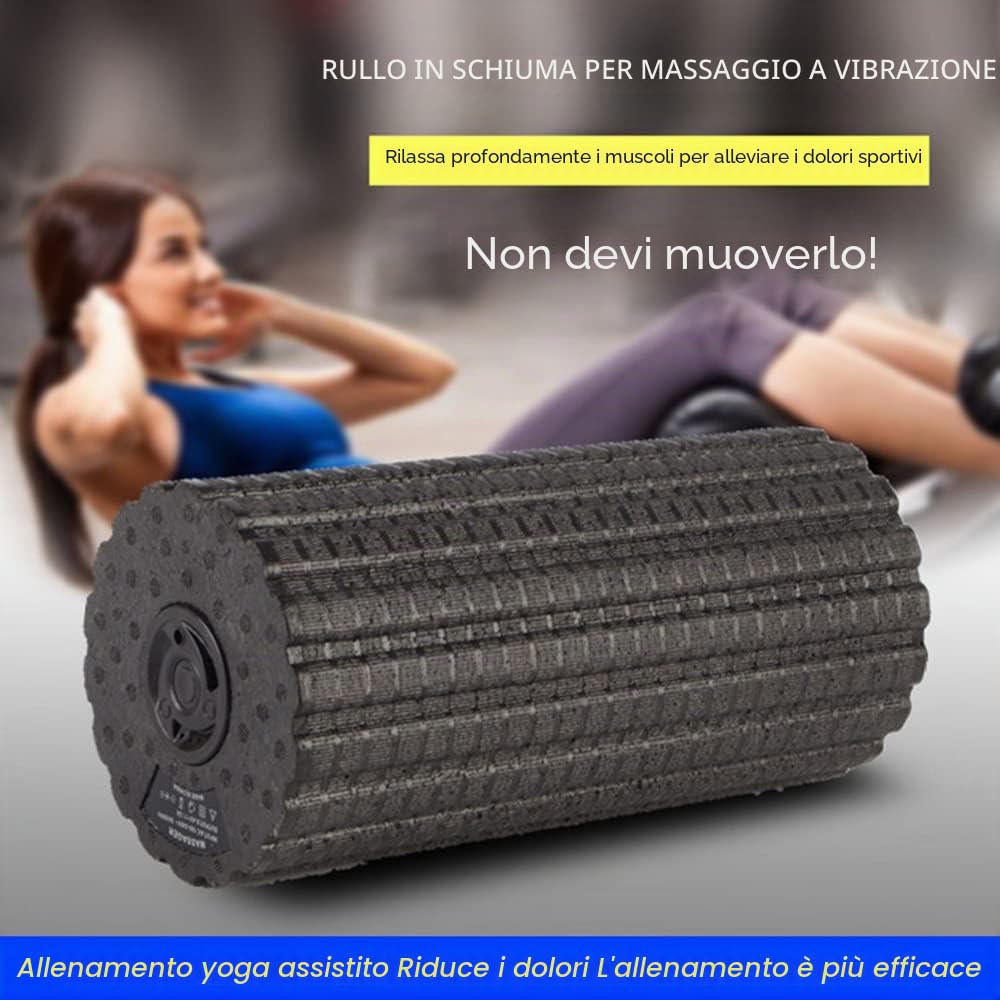 4Velocità Vibrante Vibrante Yoga Elettrico Massaggio Schiuma di Fitness Rulli di Regolazione della Gamba Gambe Massaggiatore per Rilassamento del Recupero Muscolare