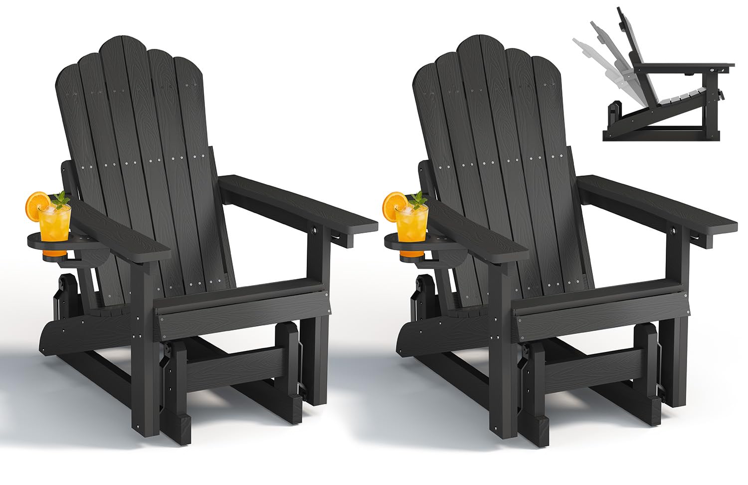 Congfutt HDPE Outdoor Glider Chair