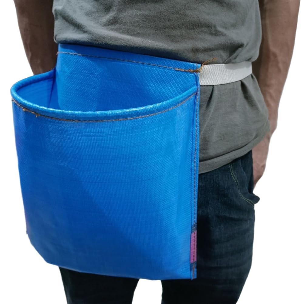 Sacchetto di Raccolta Ispessito A Vita Frutta Verdura Borsa Multifunzionale Agricolo,Blu,40cm*40cm