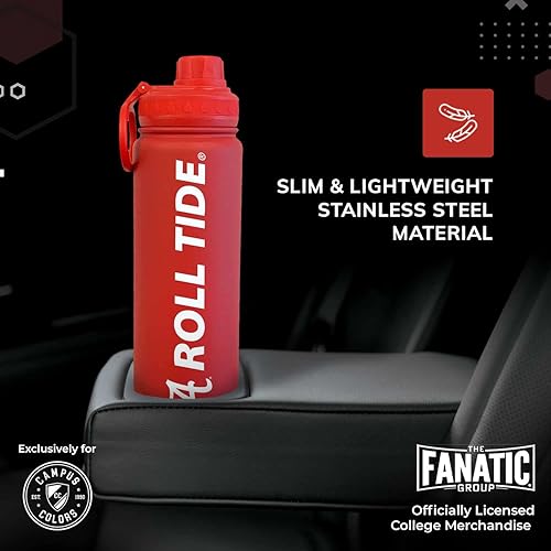 Miniatura 3 de Campus Colors Botella de agua de acero inoxidable de la NCAA Tapa giratoria 24 onzas Clip de transporte Mantiene tus bebidas calientes o frías